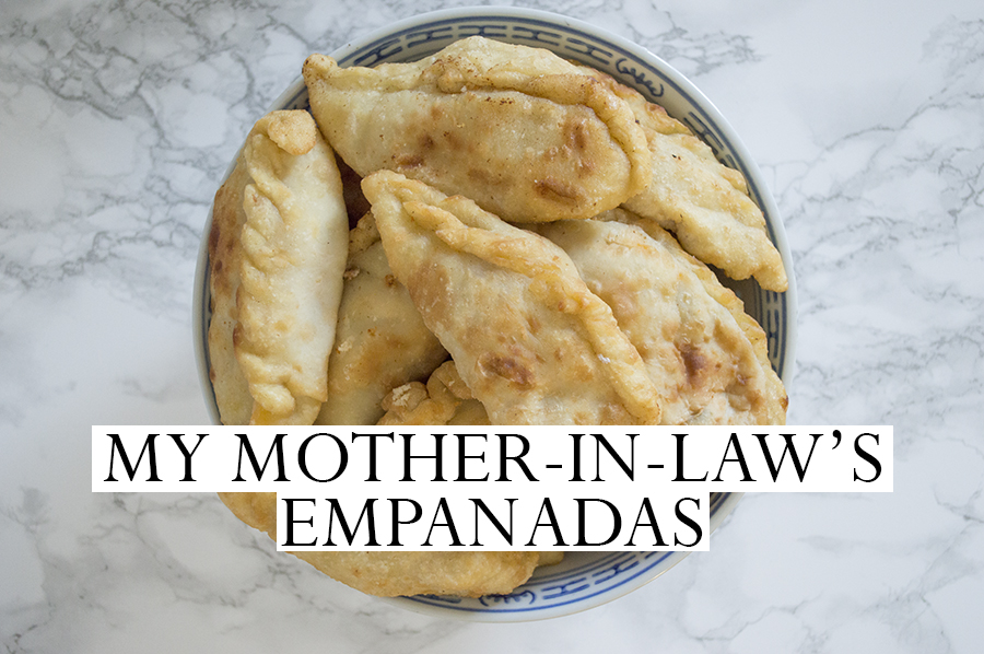 Enjoying my mother-in-law's take on empanadas