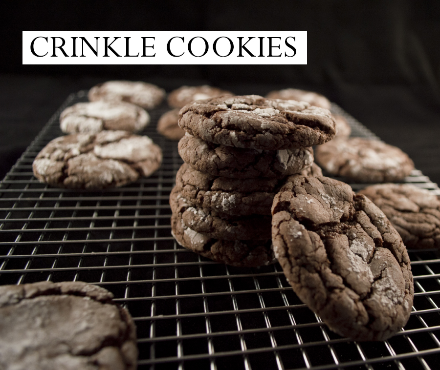 Super simple recipe for crinkle cookies
